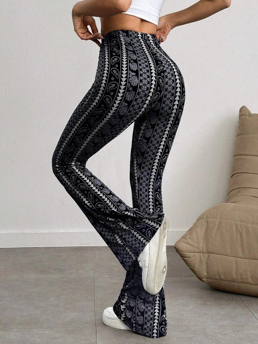 legginsy dzwony wzór