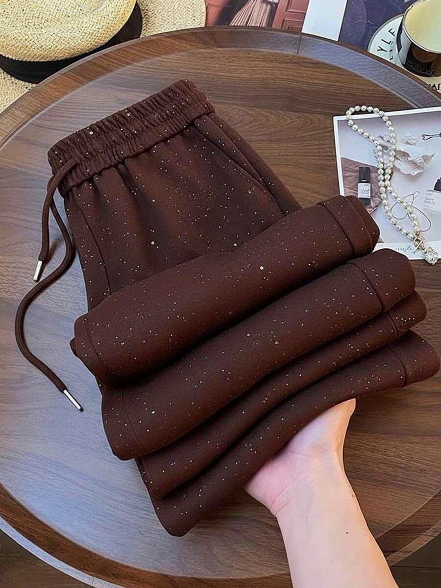 BRĄZOWE SPODNIE CASUAL