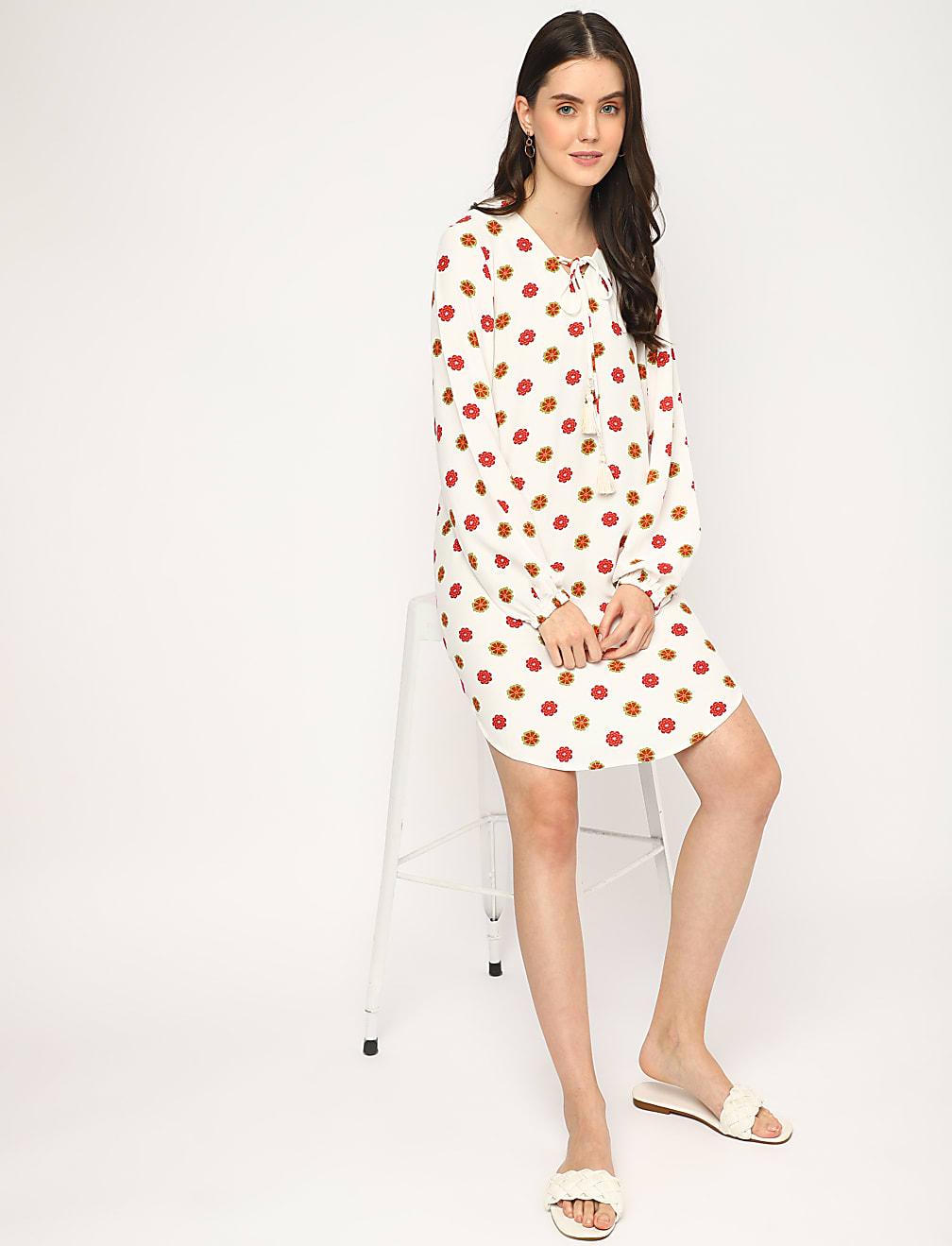 SUKIENKA DŁUGI RĘKAW PRINT T42-6249K-Y8