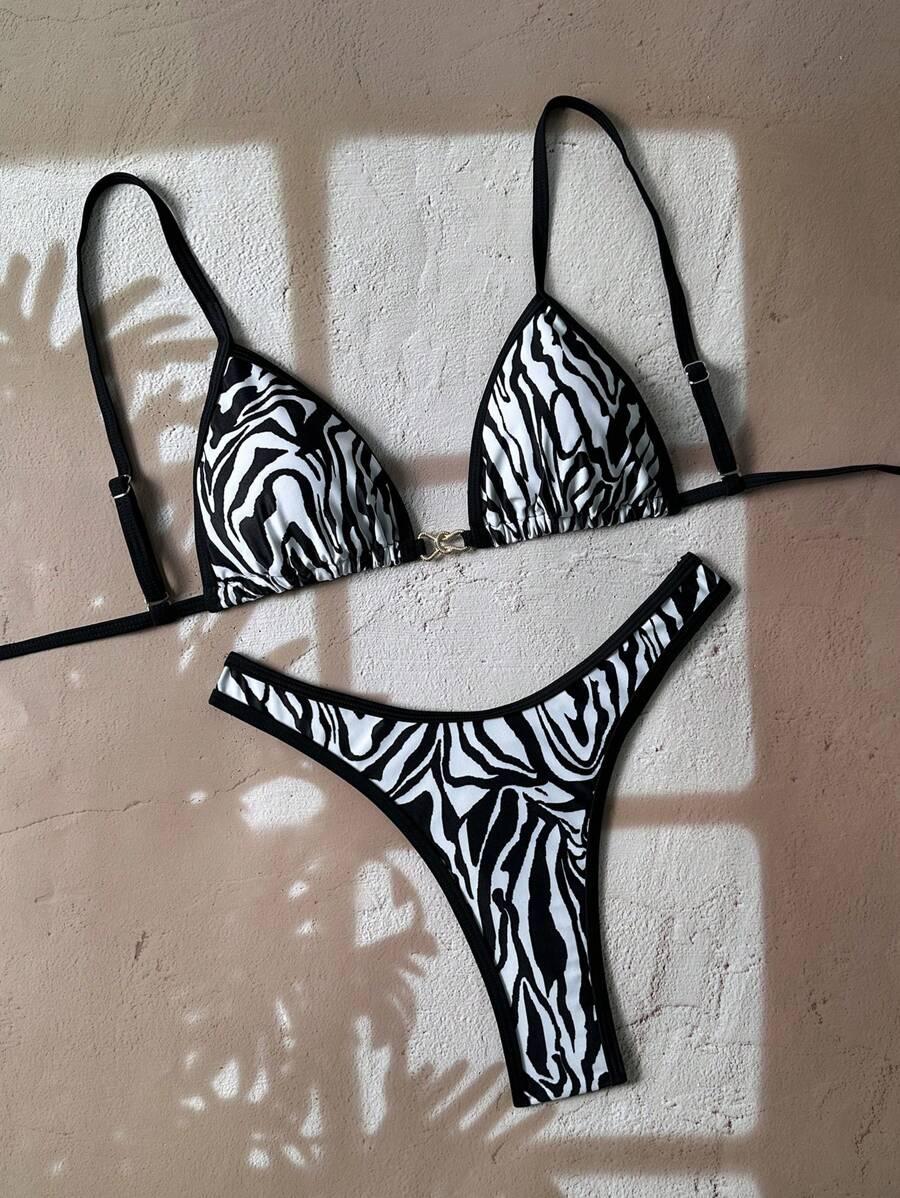 DWUCZĘŚCIOWY STRÓJ KĄPIELOWY ANIMAL PRINT 
