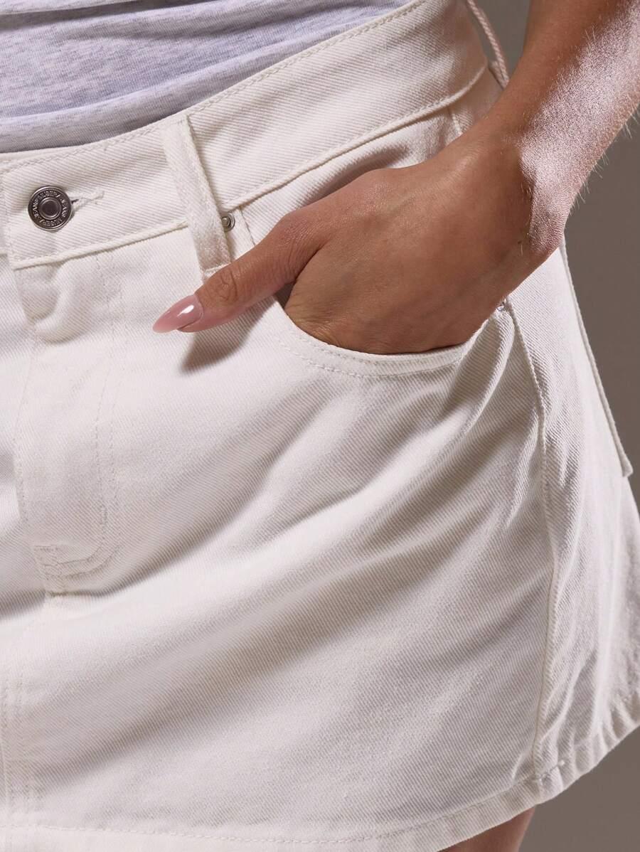 BIAŁA SPÓDNICA JEANS