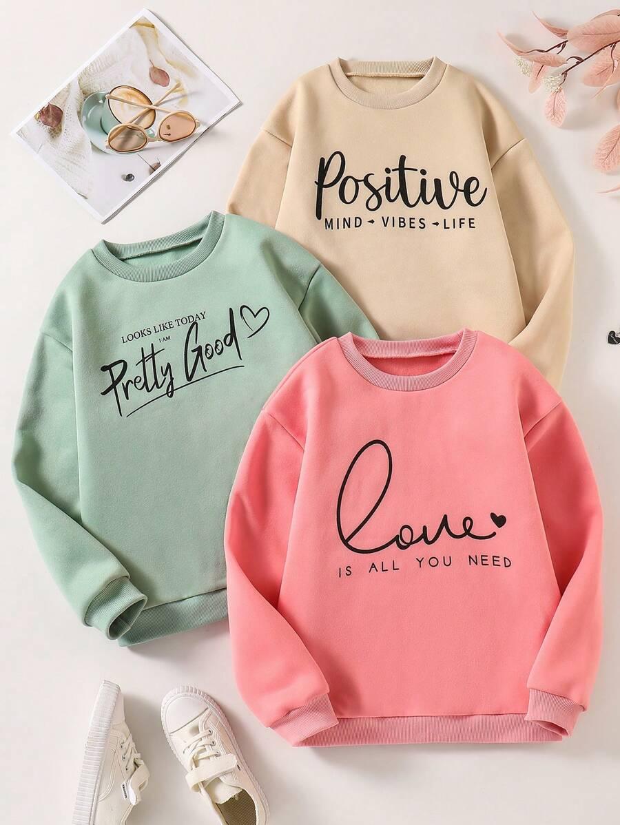 bluza z nadrukiem 3-pack