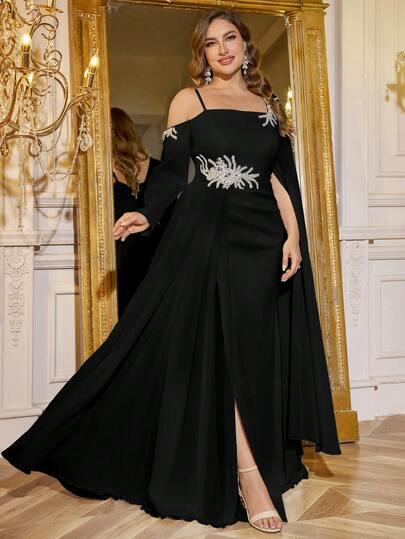 czarna sukienka maxi