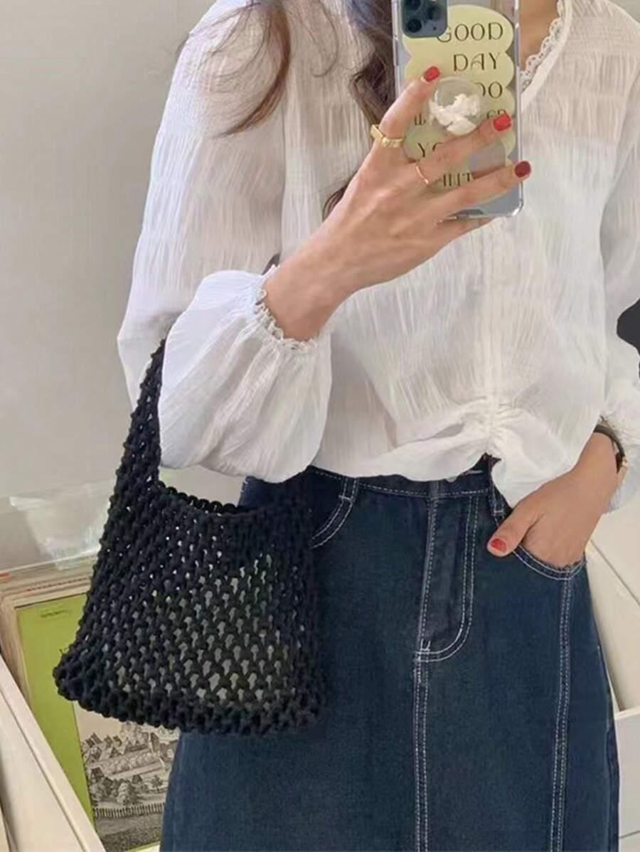 czarna torebka casual