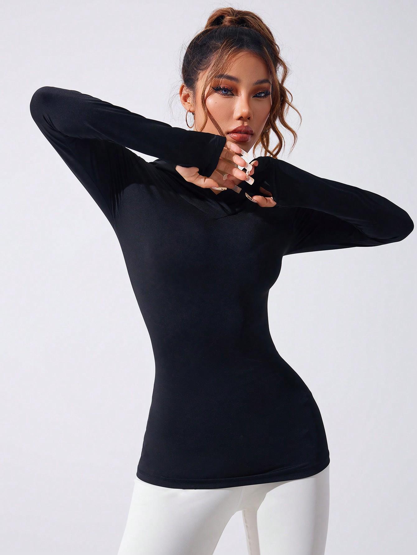 CZARNA BLUZA SPORTOWA