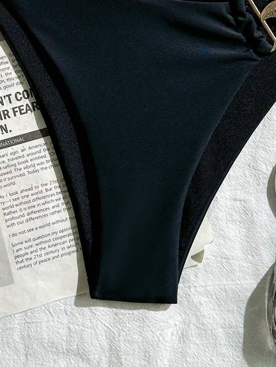 CZARNY DÓŁ OD BIKINI ZDOBIENIE