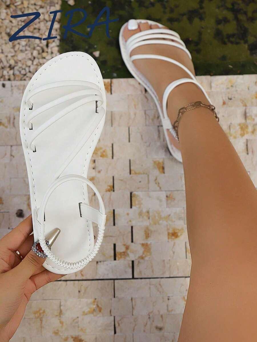 białe sandały casual