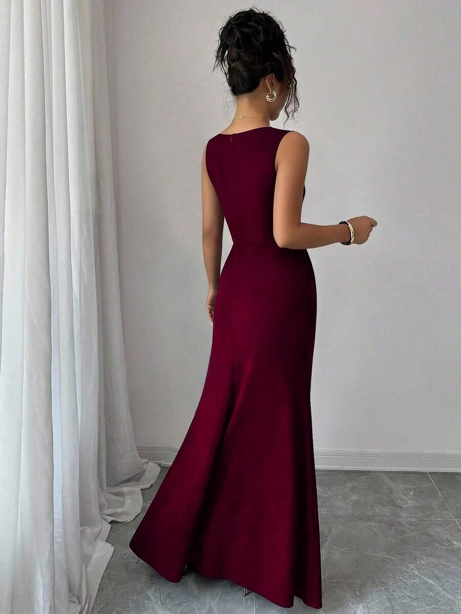 czerwona maxi sukienka