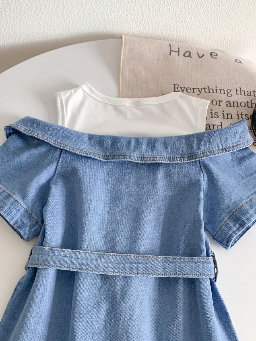 NIEBIESKA SUKIENKA JEANS