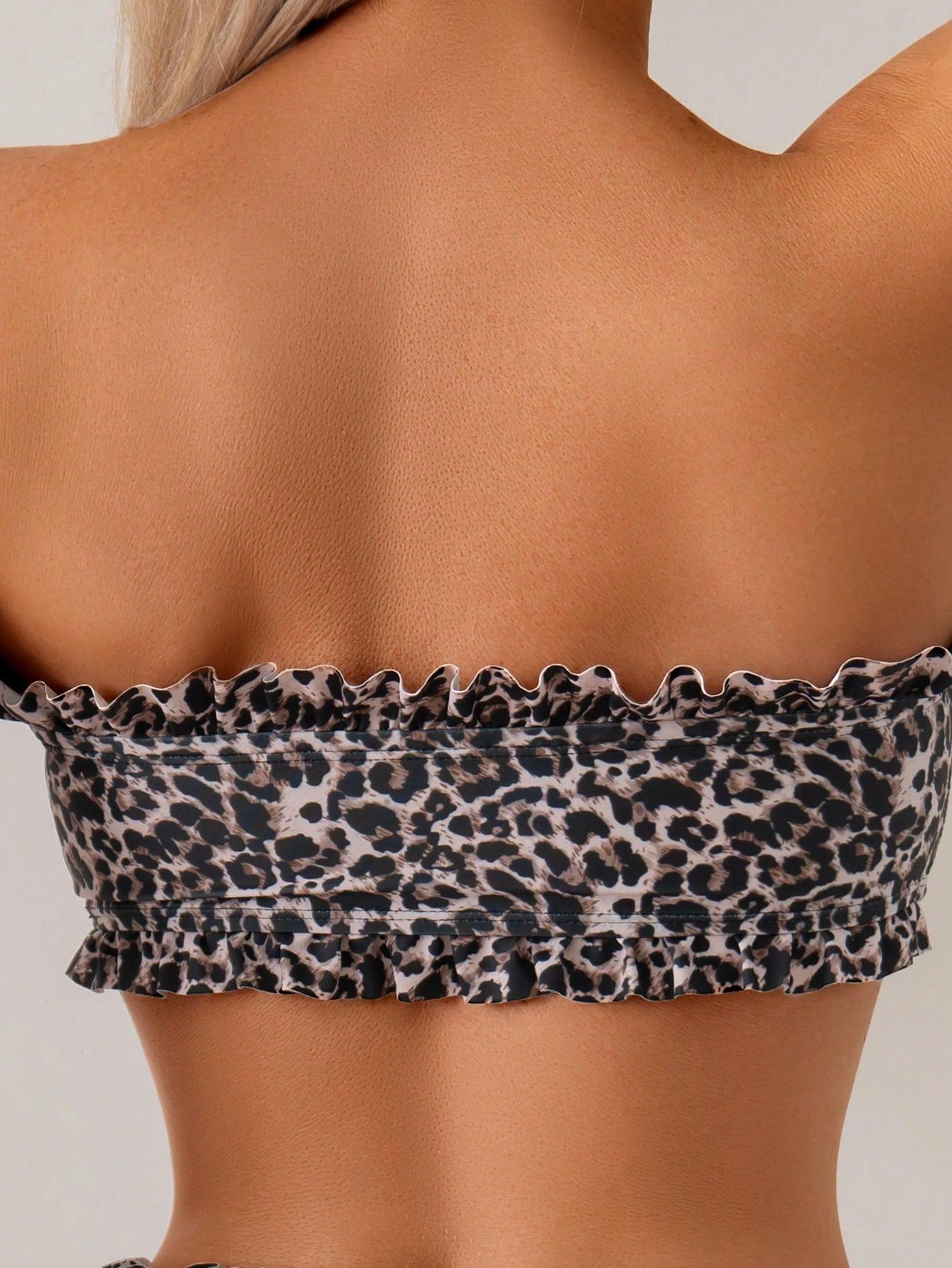 DWUCZĘŚCIOWY STRÓJ KĄPIELOWY ANIMAL PRINT