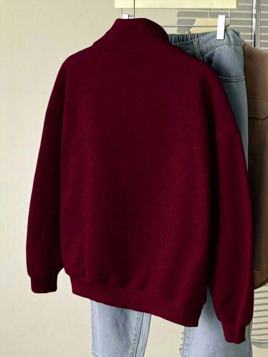bordowa bluza zamek