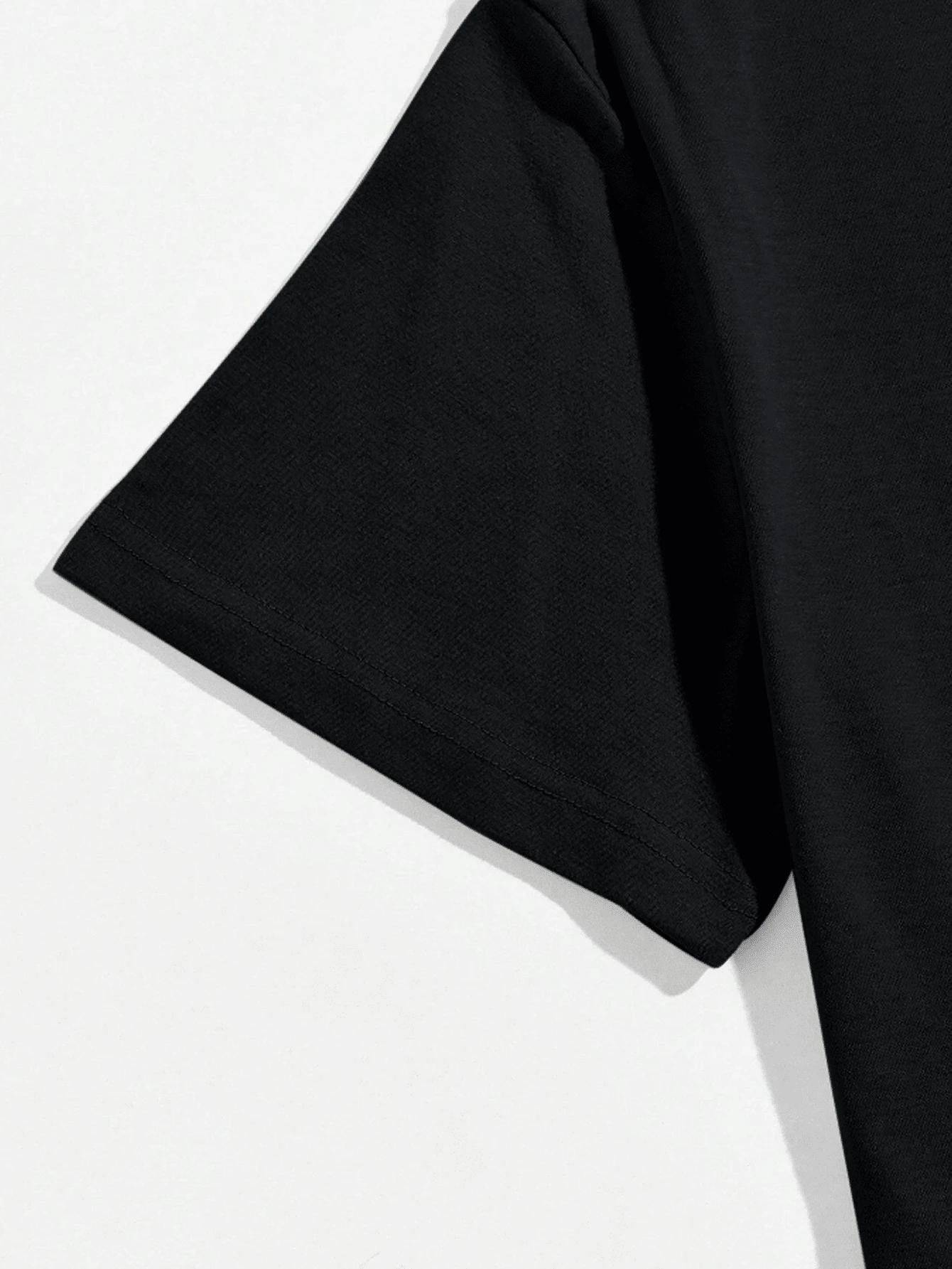 czarny t-shirt print