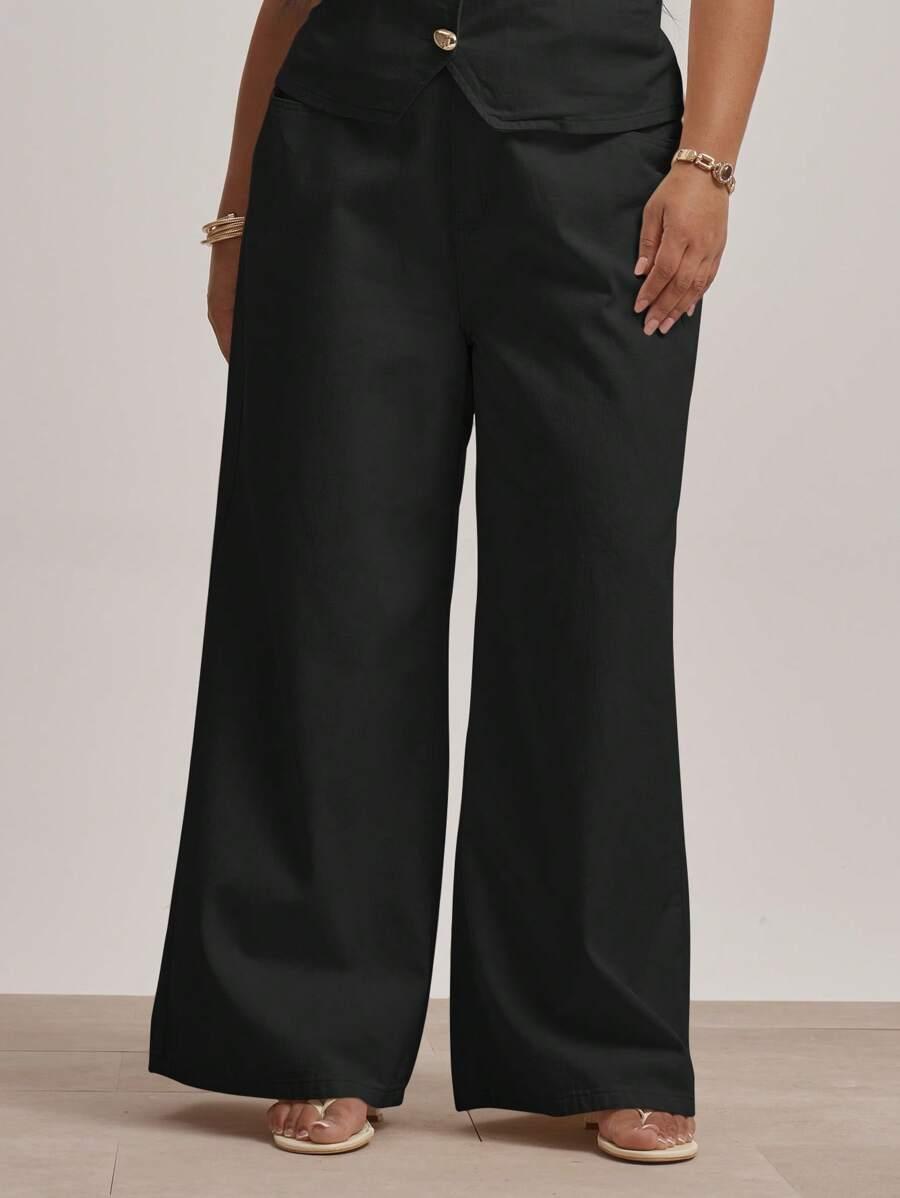 CZARNE SPODNIE JEANS