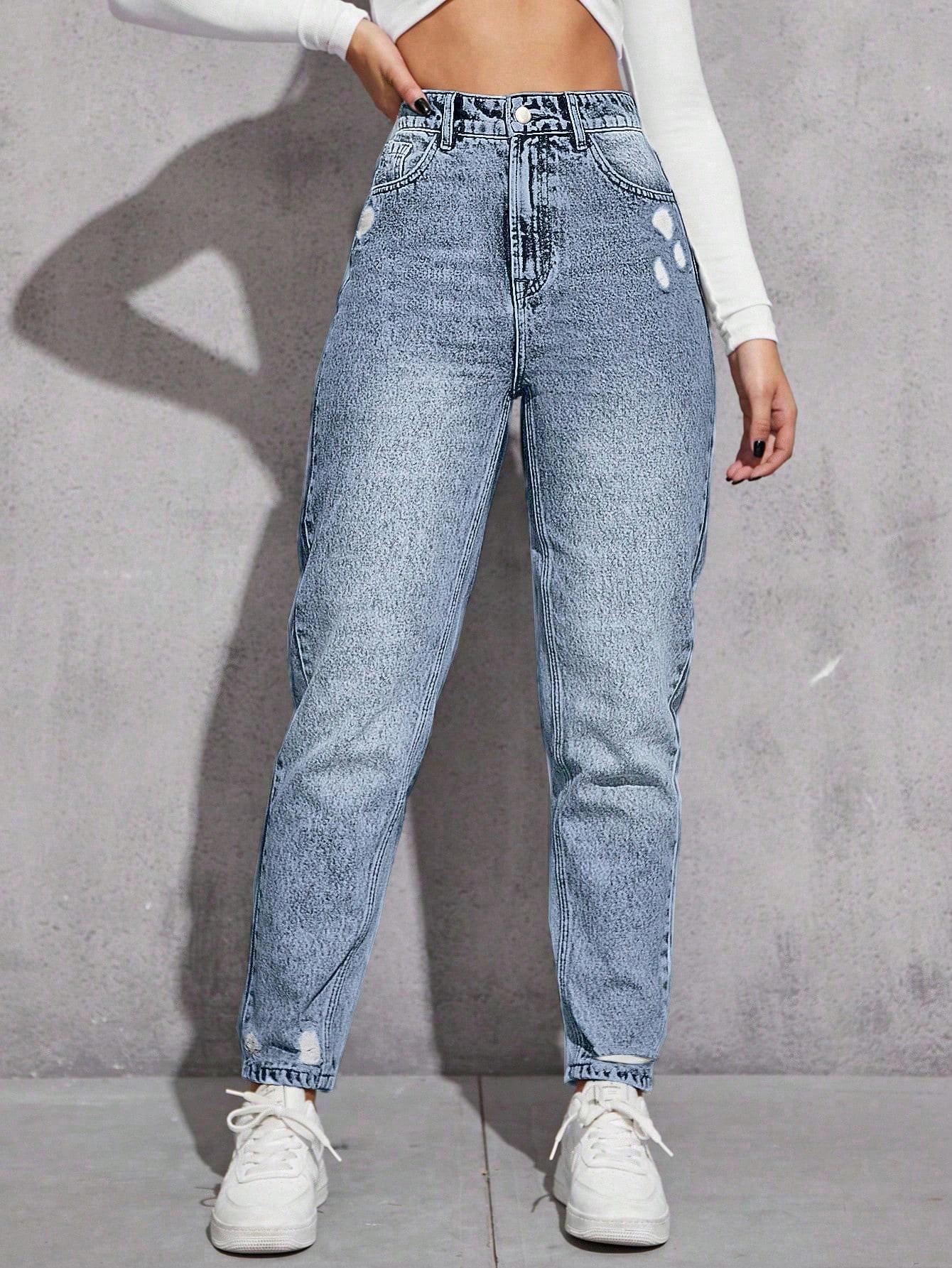 NIEBIESKIE SPODNIE JEANS 