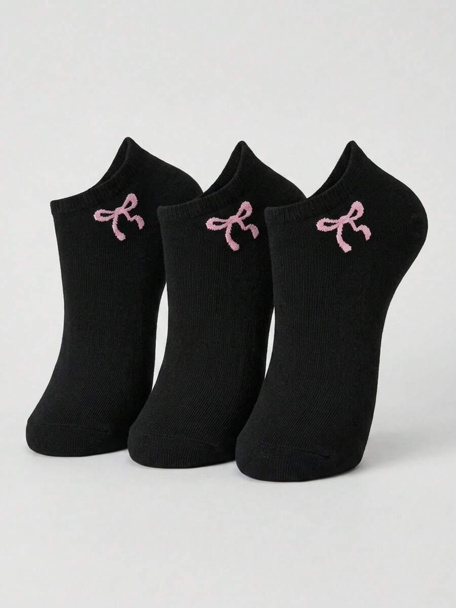 CZARNE SKARPETY KOKARDY 5-PACK