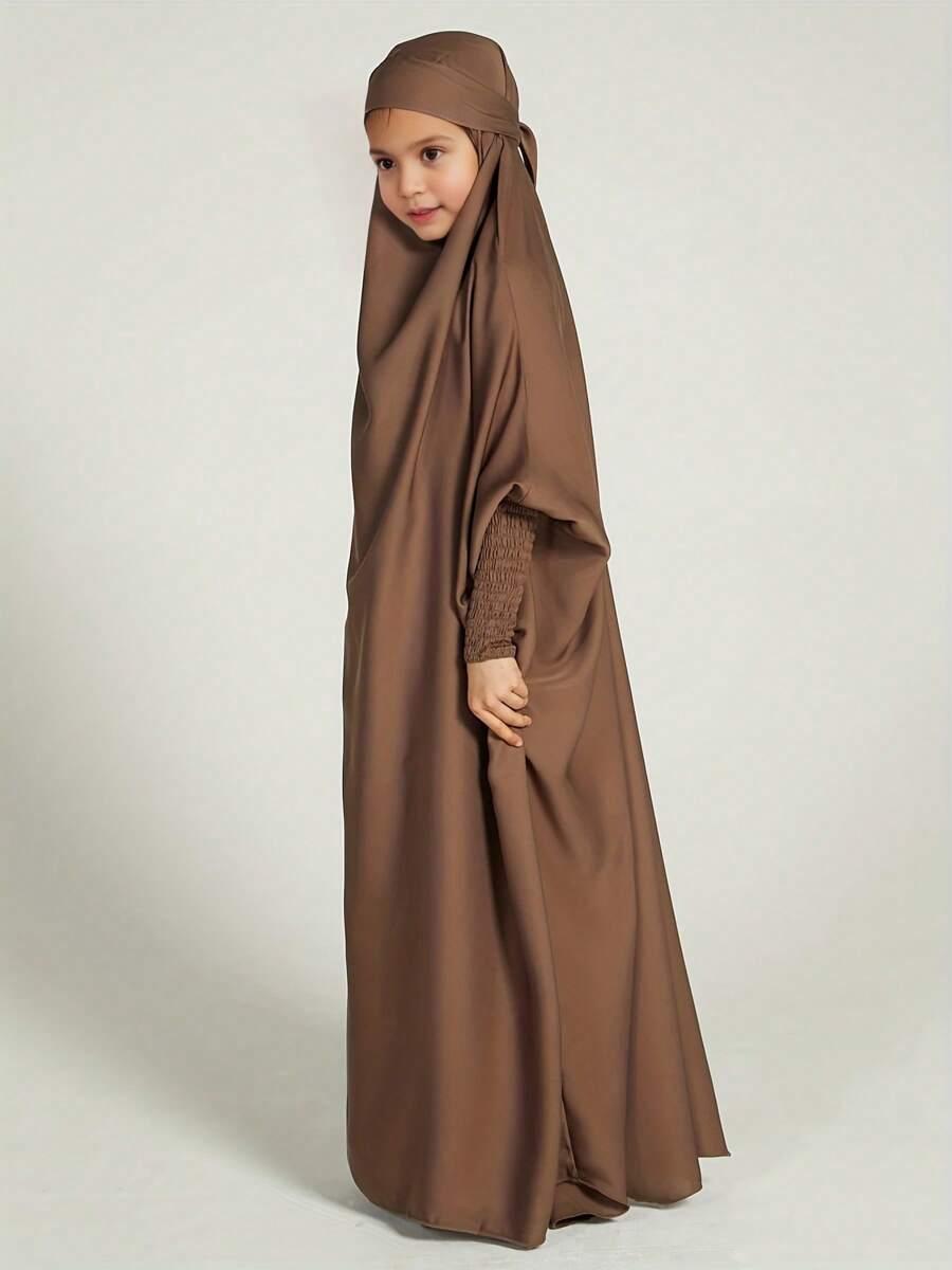 brązowa sukienka abaya