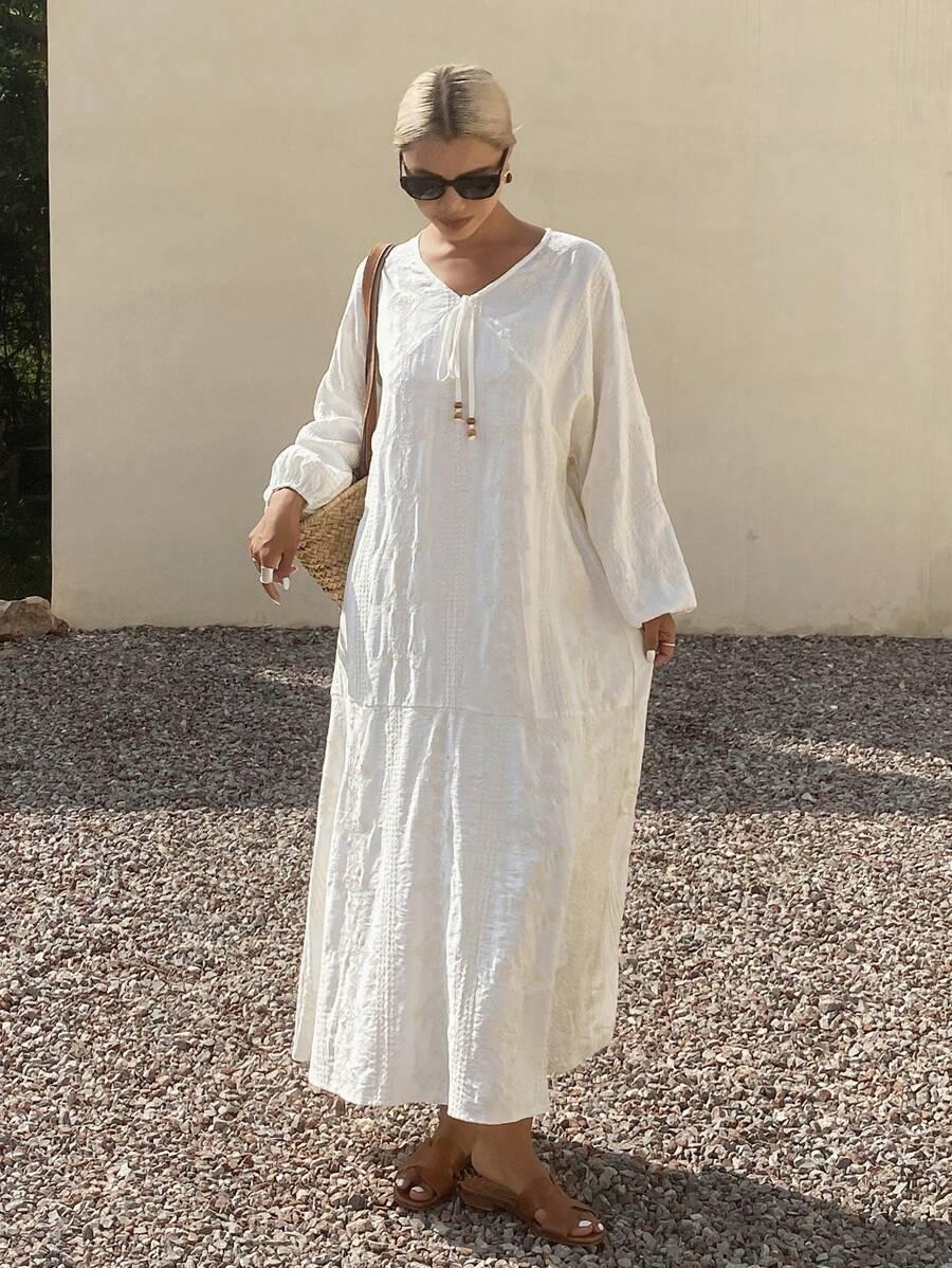 biała sukienka oversize