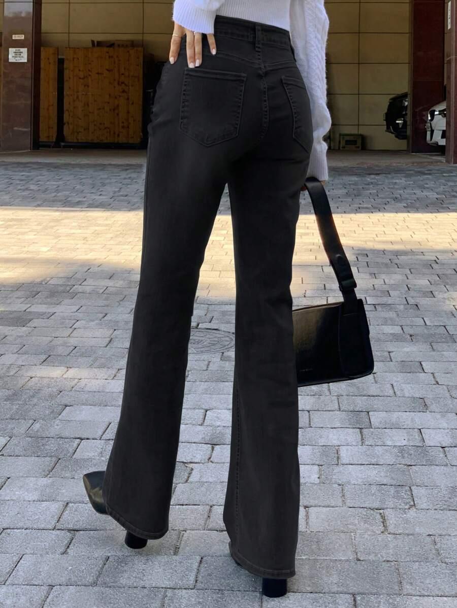 CZARNE SPODNIE JEANS