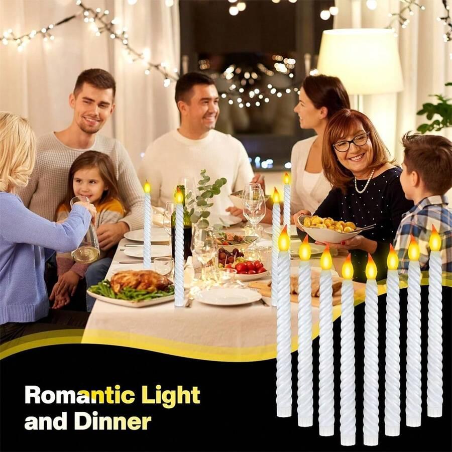 biała świeczka led 2-pack