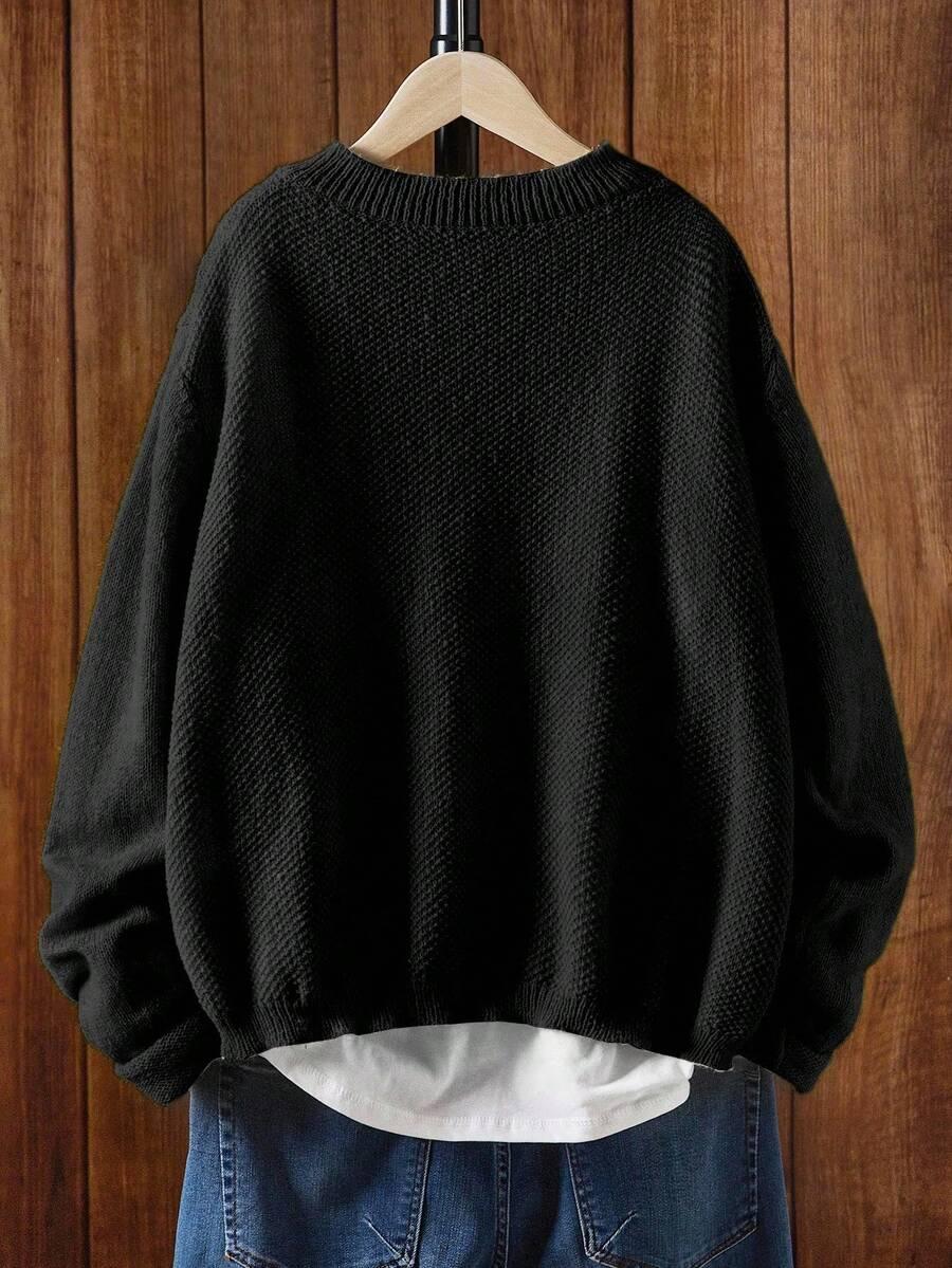CZARNY SWETER GUZIKI 