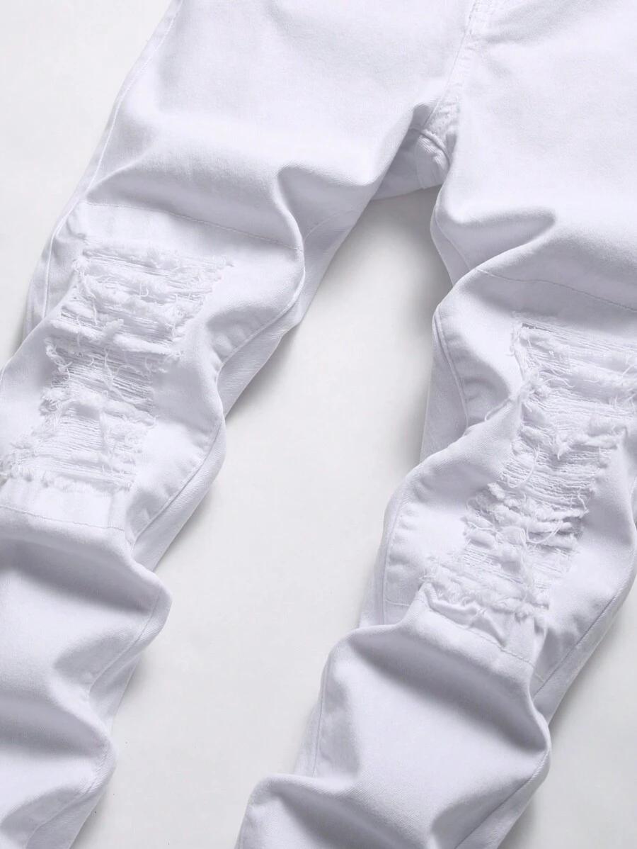 BIAŁE SPODNIE JEANS 