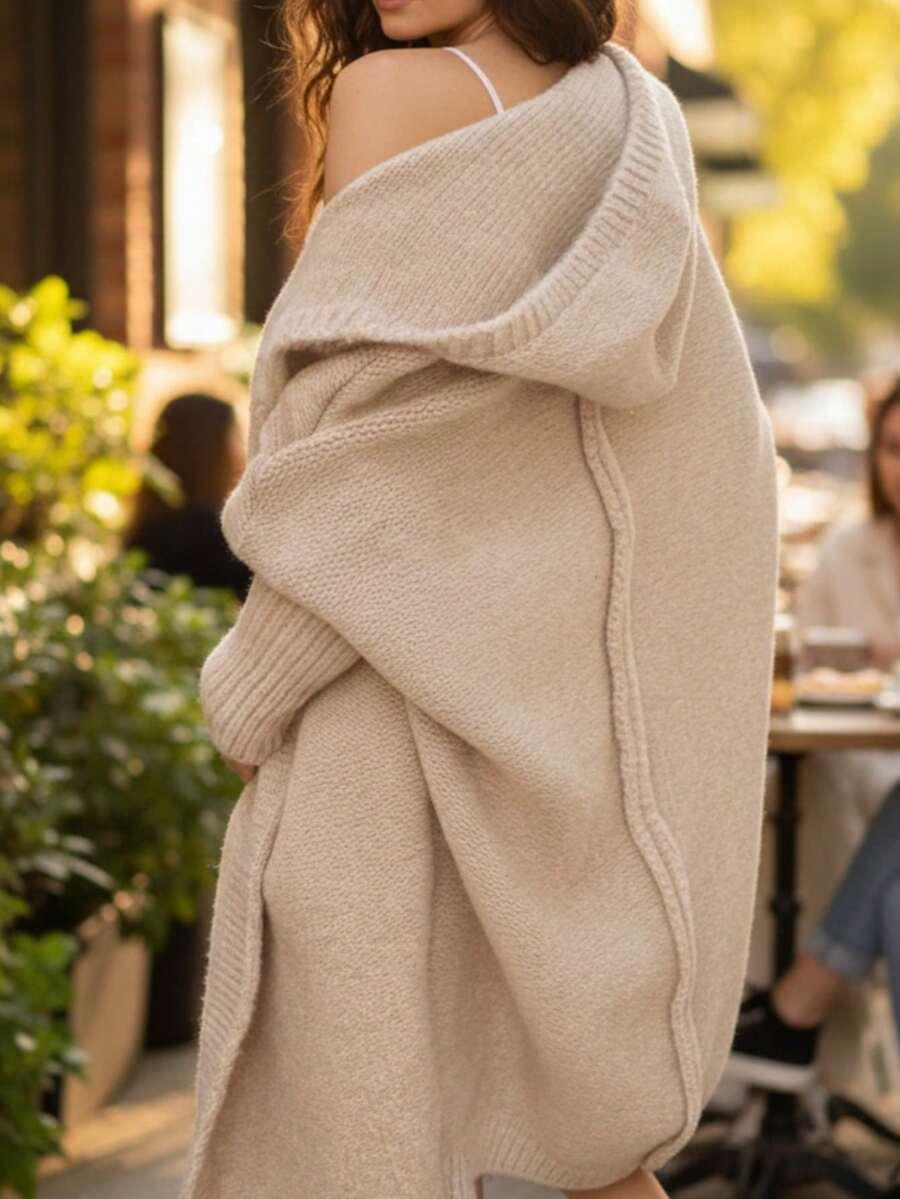 beżowy sweter kardigan