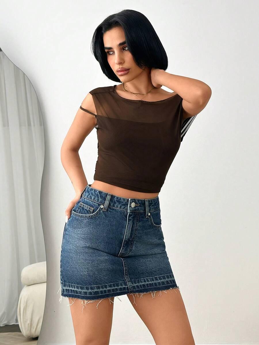 JEANSOWA SPÓDNICA MINI