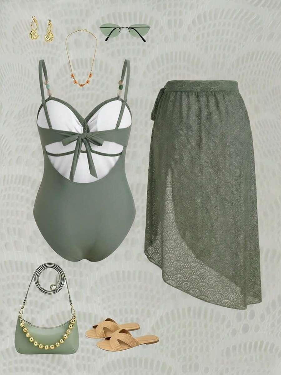 JEDNOCZĘŚCIOWY STRÓJ KĄPIELOWY SARONG KOMPLET