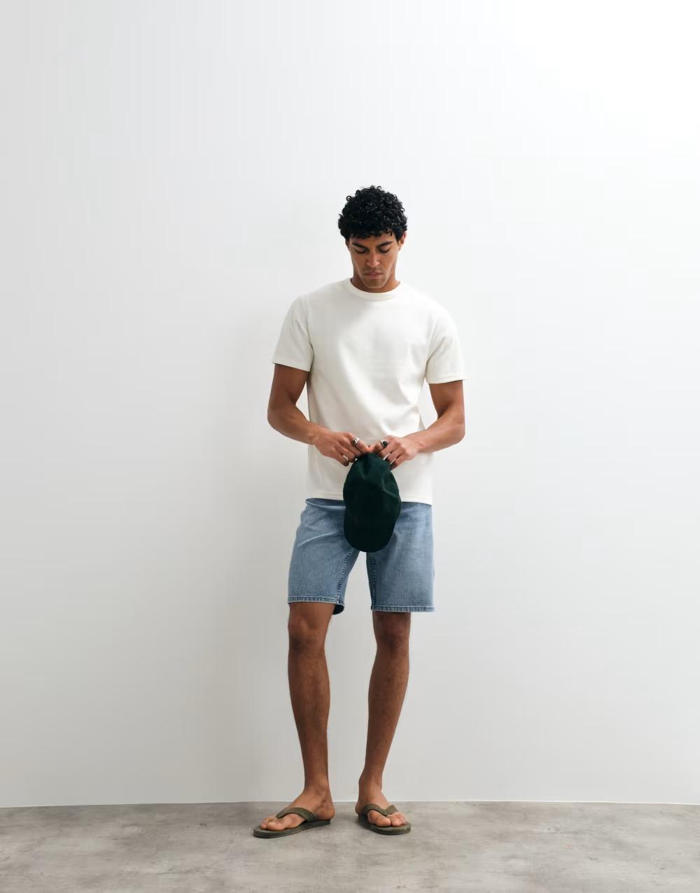 kremowy t-shirt basic
