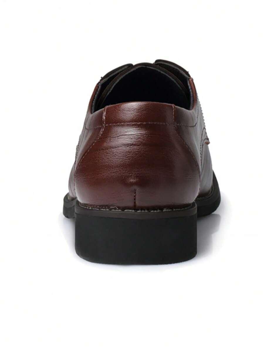 brązowe buty imitacja skóry