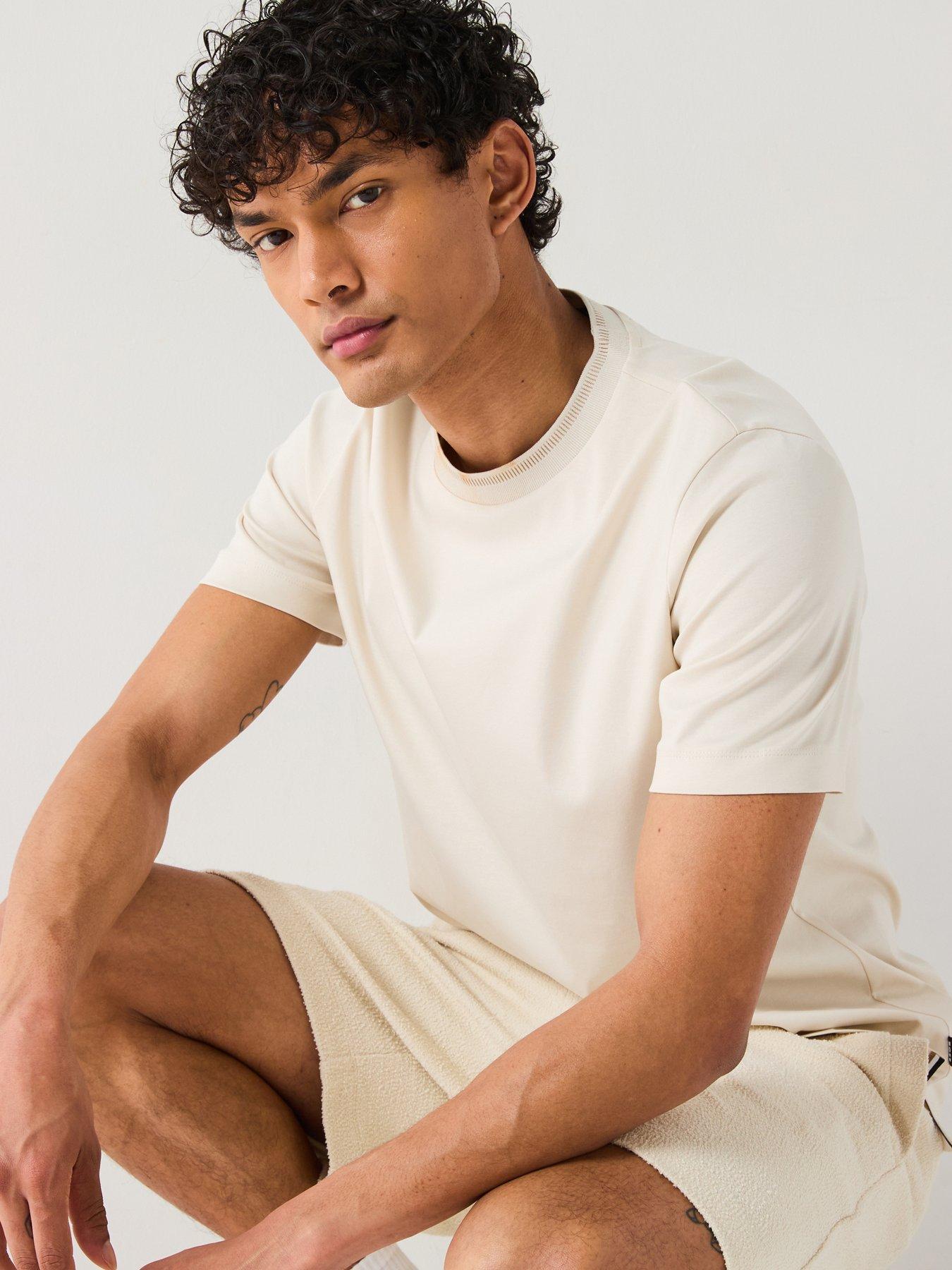 BOSS T-SHIRT MĘSKI BAWEŁNIANY DEKOLT OKRĄGŁY 50531793