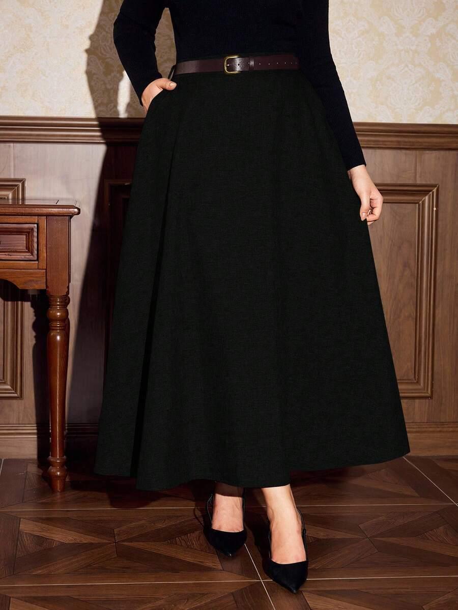 CZARNA MAXI SPÓDNICA