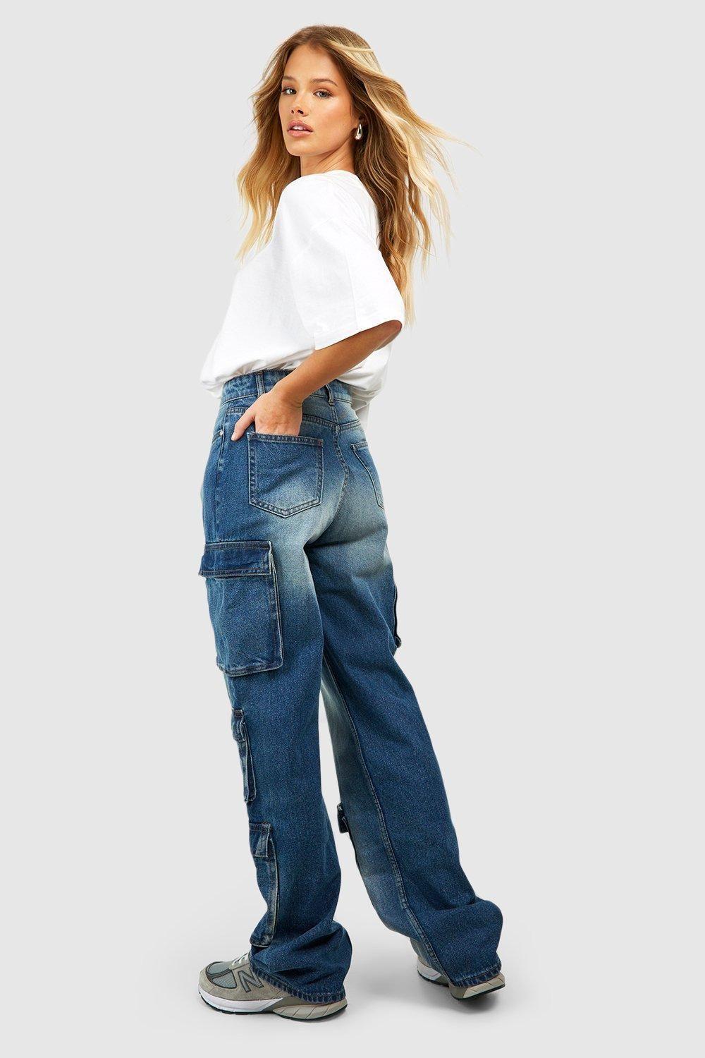 niebieskie spodnie jeans kieszenie