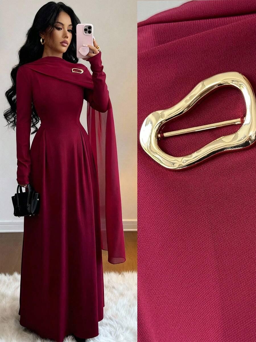 CZERWONA MAXI SUKIENKA