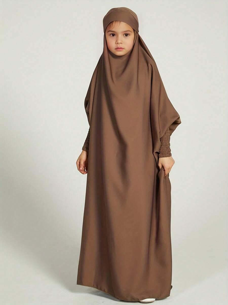 brązowa sukienka abaya