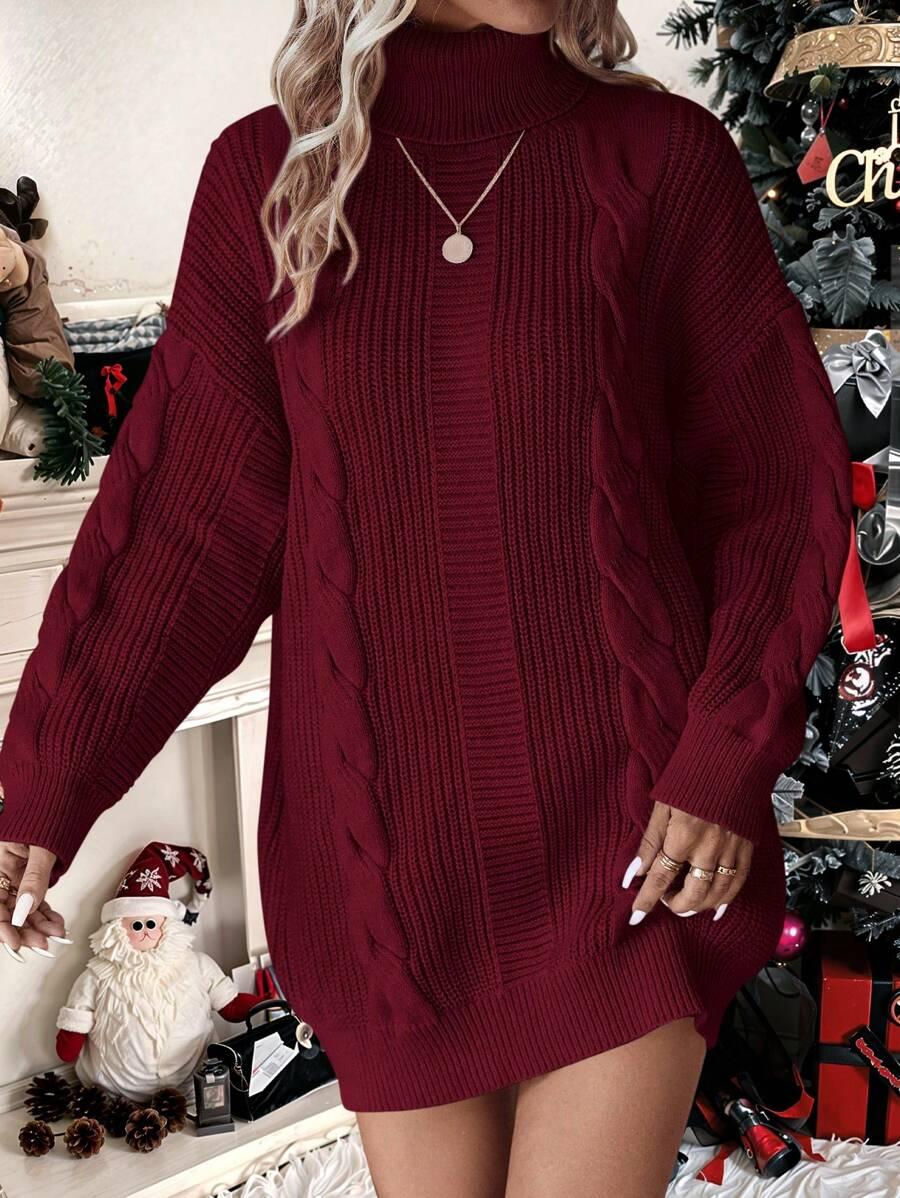 CZERWONA DZIANINOWA MINI SUKIENKA