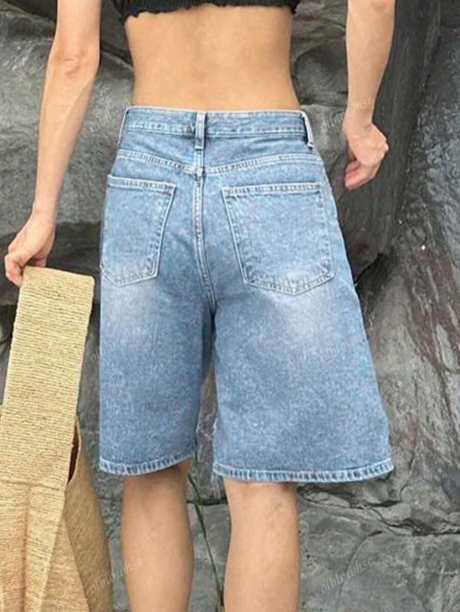 SZEROKIE SPODENKI JEANSOWE