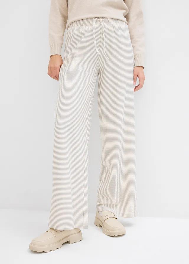 SPODNIE W PASKI CASUAL 