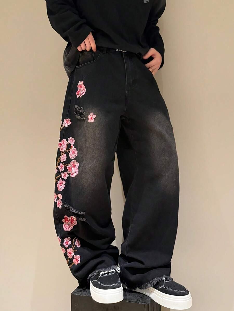 CZARNE SPODNIE JEANS