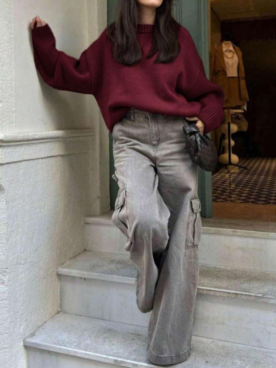 BORDOWY SWETER OVERSIZE