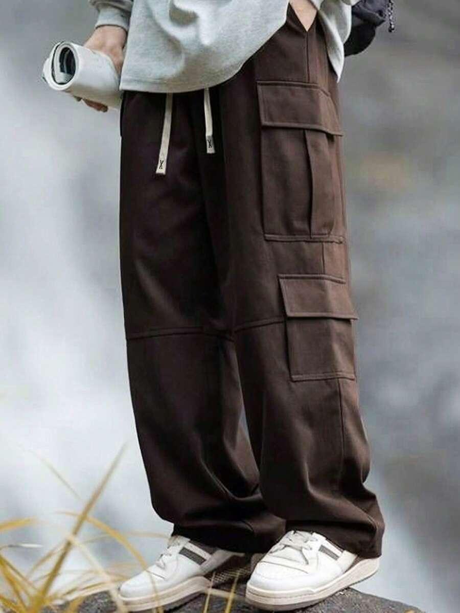 BRĄZOWE SPODNIE BOJÓWKI