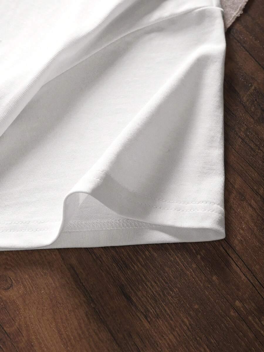 BIAŁY T-SHIRT NADRUK 
