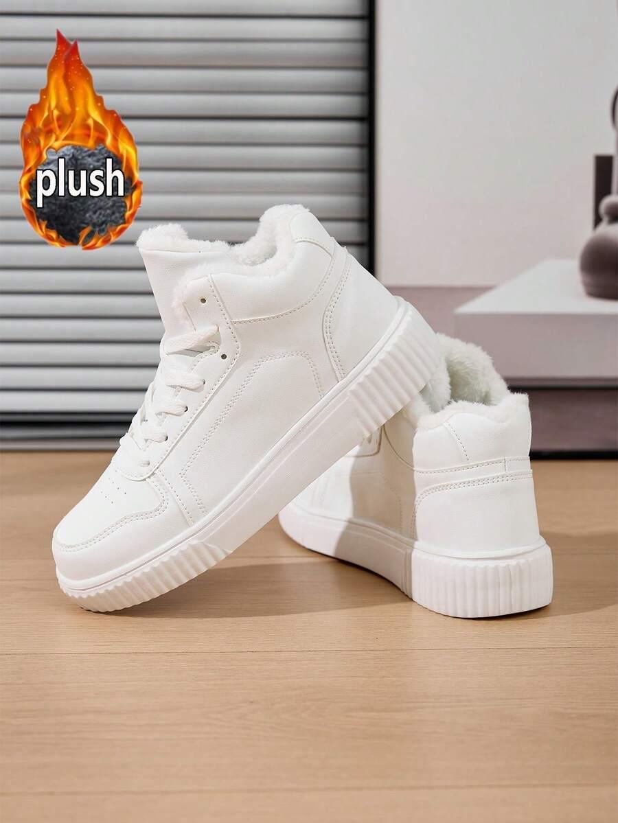 BIAŁE SZNUROWANE BUTY
