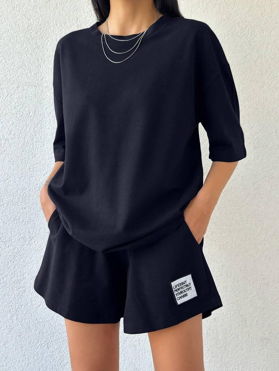 T-SHIRT SPODENKI GRANATOWY KOMPLET 