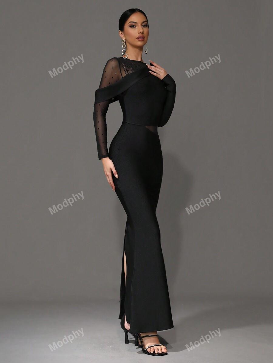 CZARNA SUKIENKA MAXI