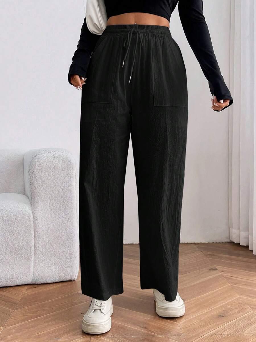 czarne spodnie casual