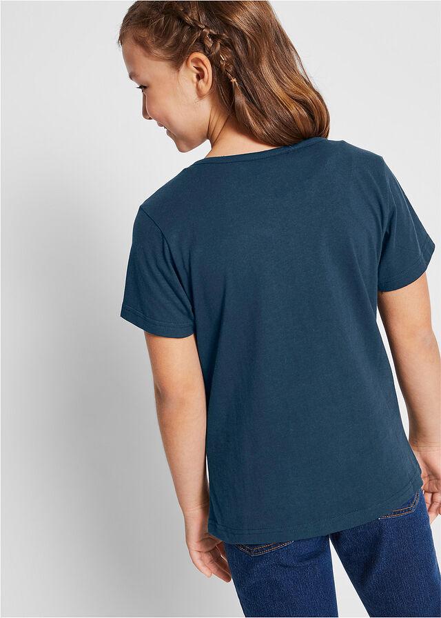 granatowy t-shirt print