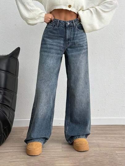 NIEBIESKIE SPODNIE JEANS