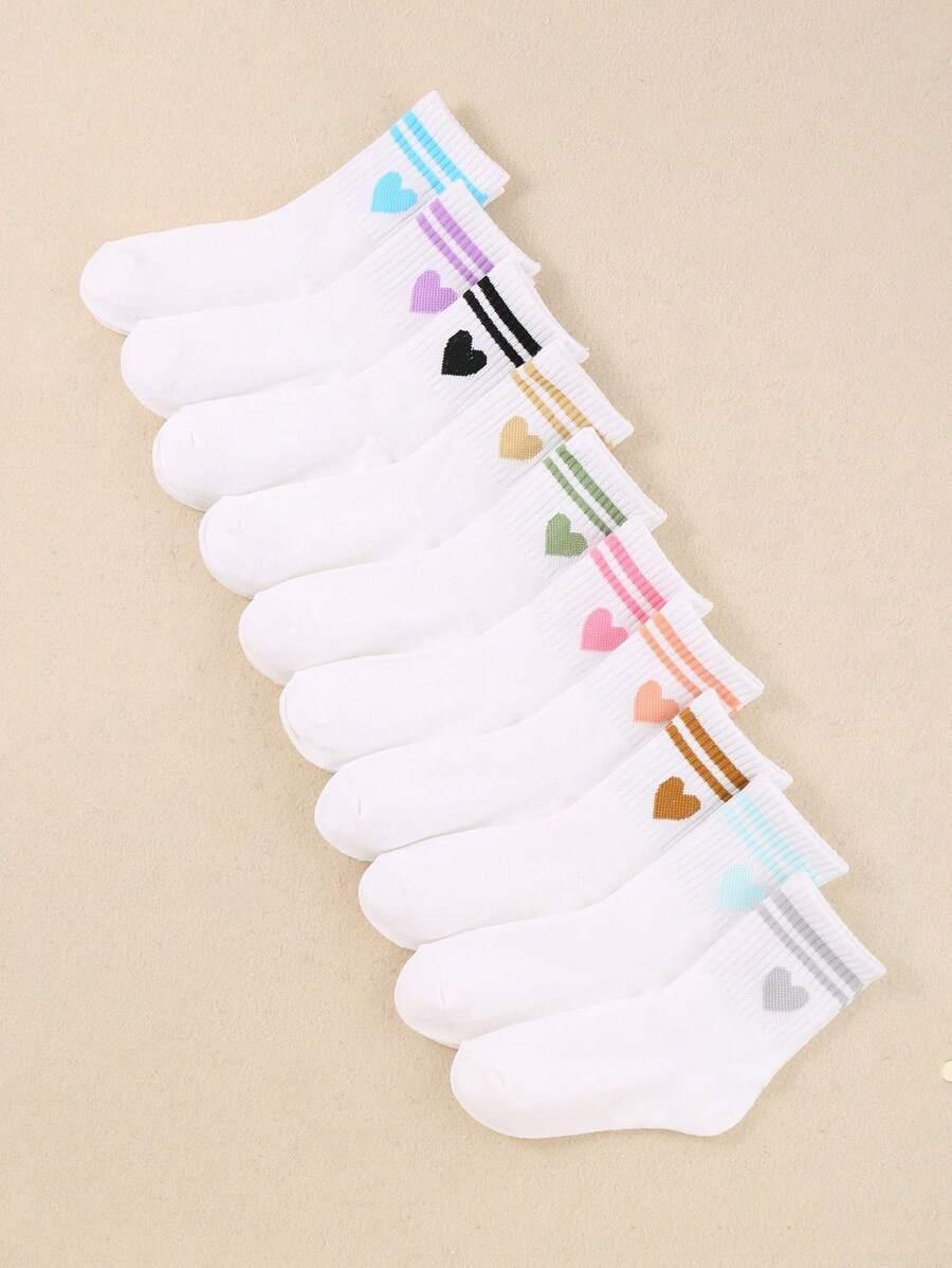 skarpetki wzór serce 10-pack