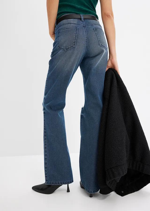 DŻINSY BOOTCUT Z PASKIEM 